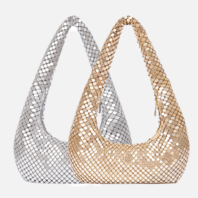 Abendtasche für Damen, Metall, glitzernd, glitzernd, Party-Geldbörse 