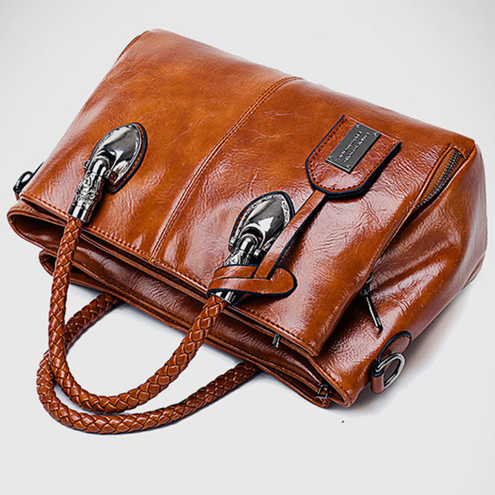 Klassische Retro-Handtasche mit mehreren Taschen 