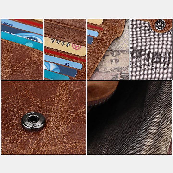 RFID Crazy Horse Leder Geldbörse