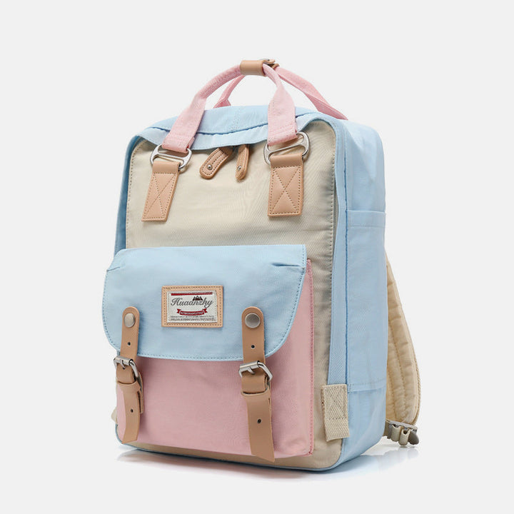 Großer Vintage-Reiserucksack mit mehreren Taschen im College-Stil