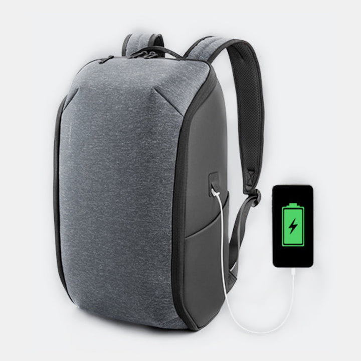 Zusammenklappbarer, wasserdichter, stahlsicherer Reiserucksack mit USB-Ladeanschluss