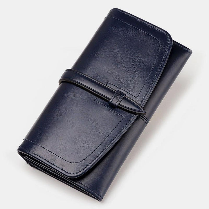 Großes Fassungsvermögen, Vintage-Geldbörse aus echtem Leder