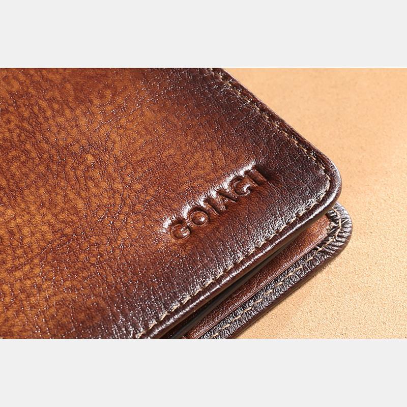RFID-Multi-Karten-Geldbörse aus echtem Leder