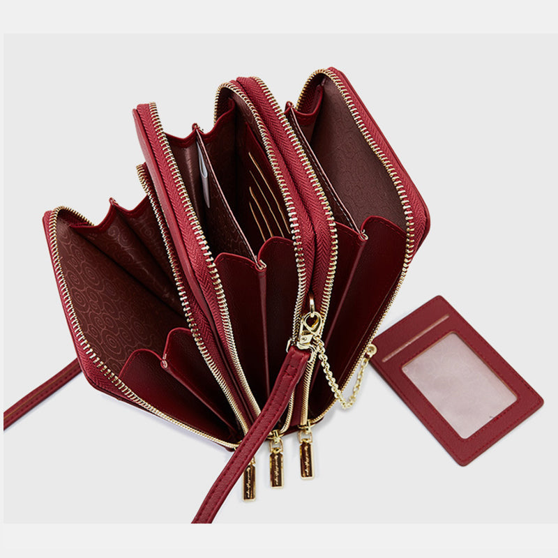 Mehrschichtige, einfarbige, lässige Mini-Umhängetasche, Handytasche