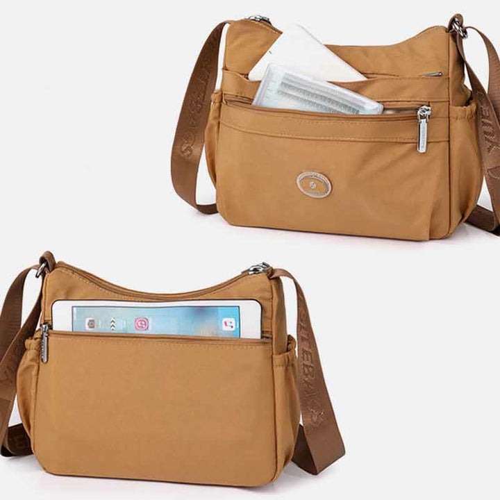 Mehrfarbige Umhängetasche für Damen, große Pendlertasche aus Nylon