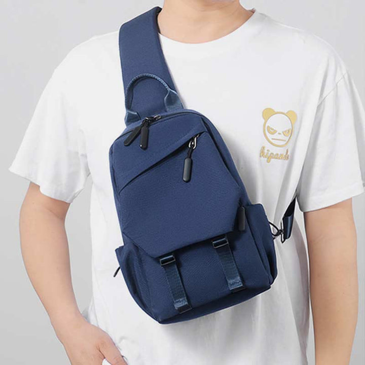 Schultertasche für Herren, abriebfest, lässiger Oxford-Umhängerucksack