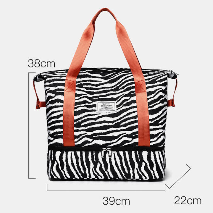 Reisetasche für Damen, Sport-Handtasche mit Nassfach, Schuhfach