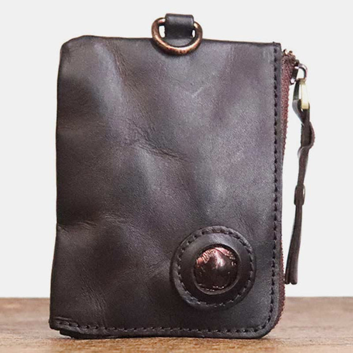 Geldbörse für Herren, multifunktional, weiches Leder, Vintage, täglicher Reißverschluss - Sienna - image 18