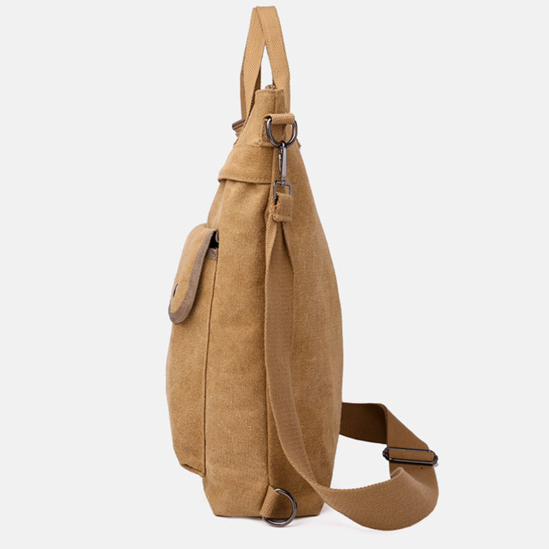 3-fach verwendbarer Canvas-Rucksack mit großem Fassungsvermögen 