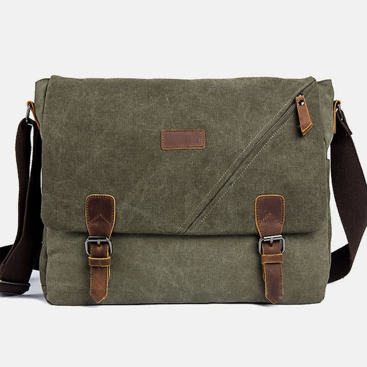 Herren Canvas Messenger Bag Retro Schulter Crossbody Rucksack Geldbörse