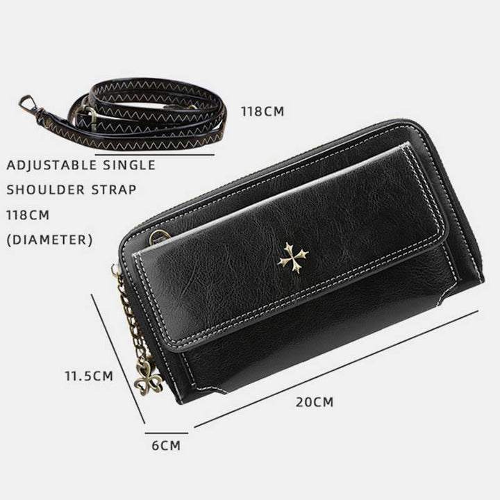 Vintage Umhängetasche für Telefon mit mehreren Fächern und großem Fassungsvermögen