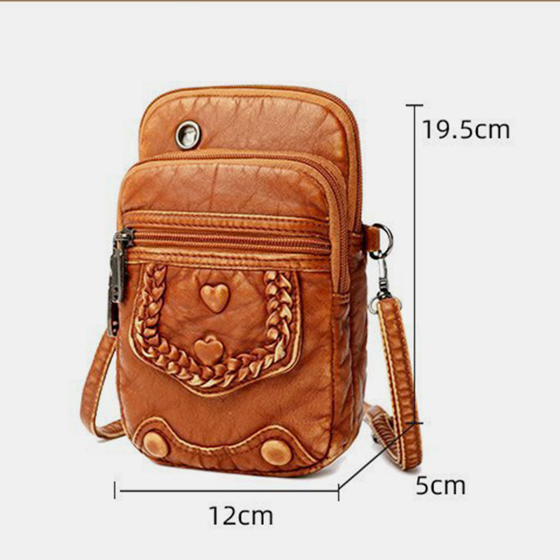 Große Kapazität Retro Handy Tasche Umhängetasche - image 17