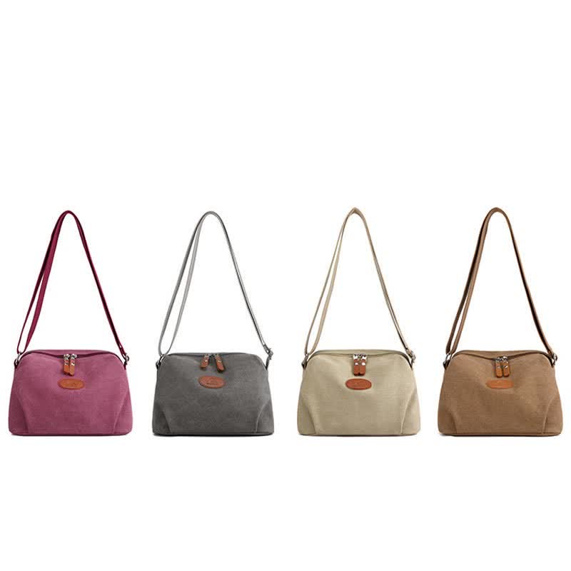 Umhängetasche aus Canvas für Damen, leicht, kleine Schultertasche
