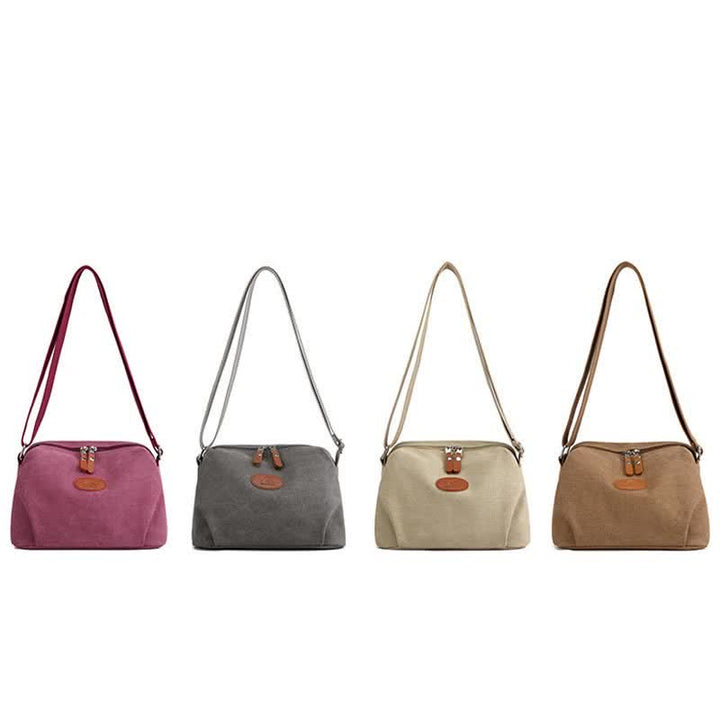 Umhängetasche aus Canvas für Damen, leicht, kleine Schultertasche