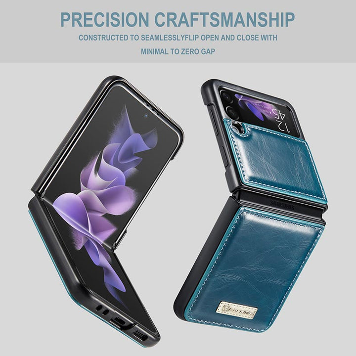 Samsung Galaxy Z Flip 3, Z Flip 4 Handyhülle Handgemachte Handytasche aus Leder