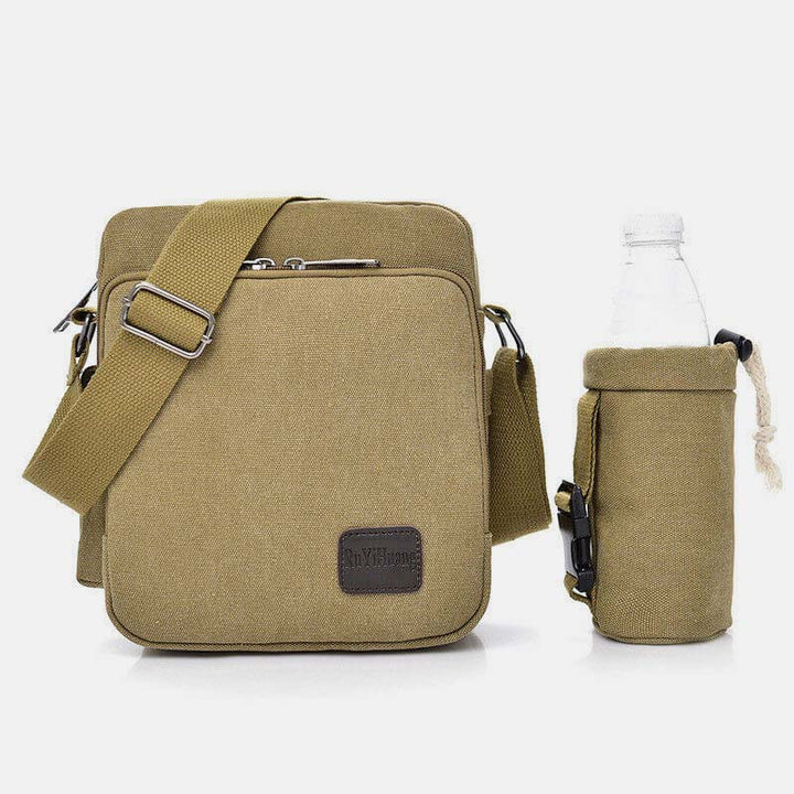 Vintage Canvas Crossbody Tasche für Herren Multifunktionaler Tagesrucksack Schultertasche