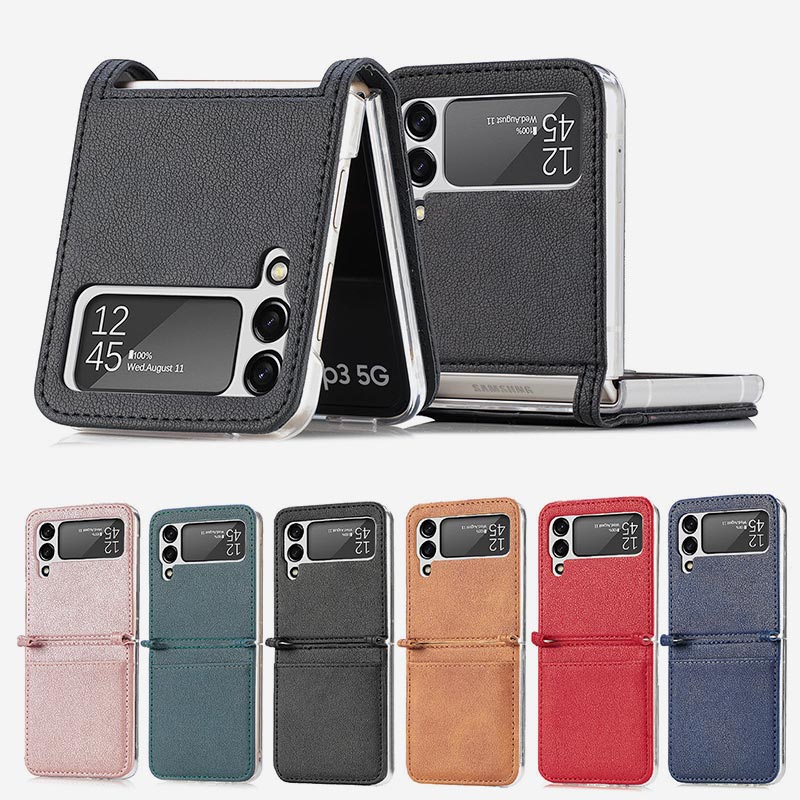 Samsung Galaxy Z Flip&amp; Z Flip 5 6 Handyhülle Leder Handytasche mit Kartenhalter