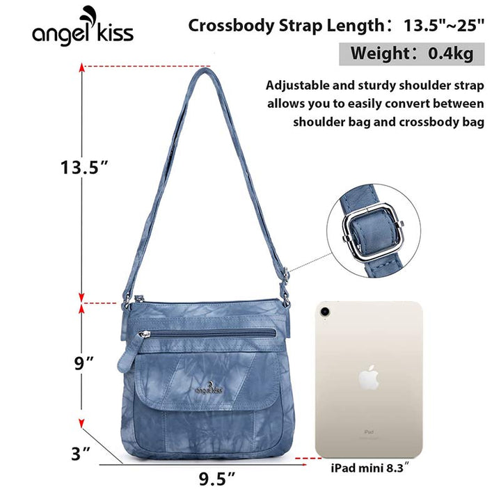 Damen Handtaschen und Geldbörsen Doppellagige Umhängetasche aus weichem Leder