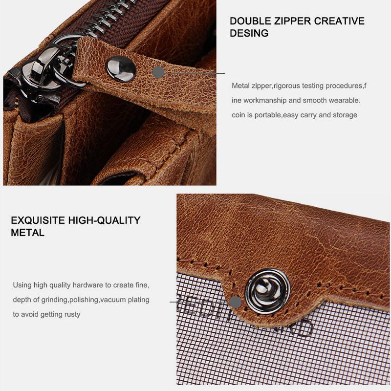 RFID Crazy Horse Leder Geldbörse