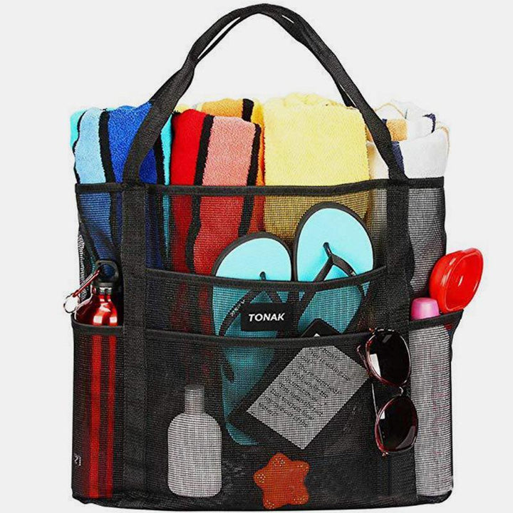 Übergroße Strandtaschen aus Netzgewebe