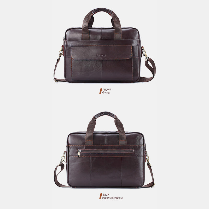 Vintage Business Messenger Bag aus echtem Leder