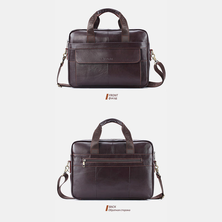 Vintage Business Messenger Bag aus echtem Leder