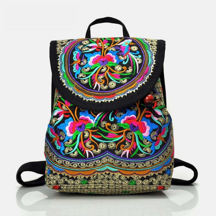 Reiserucksack mit ethnischer Vintage-Stickerei