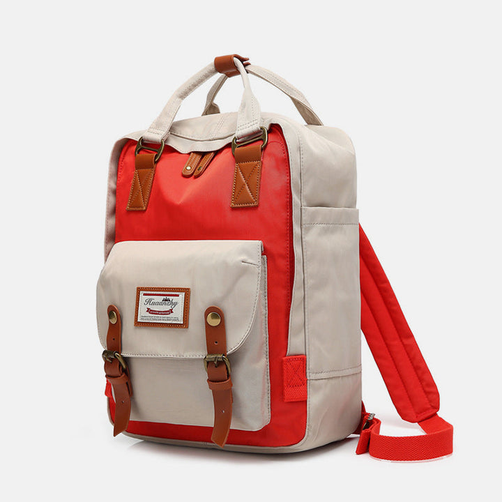 Großer Vintage-Reiserucksack mit mehreren Taschen im College-Stil