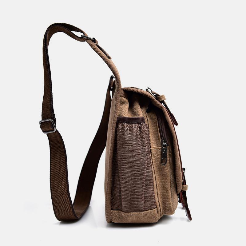 Umhängetasche für Herren, Retro, multifunktionale Umhängetasche aus Canvas für den täglichen Gebrauch