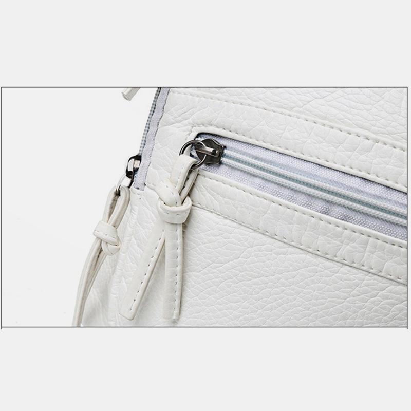 Umhängetasche aus weichem Leder mit großem Fassungsvermögen, Schultertasche