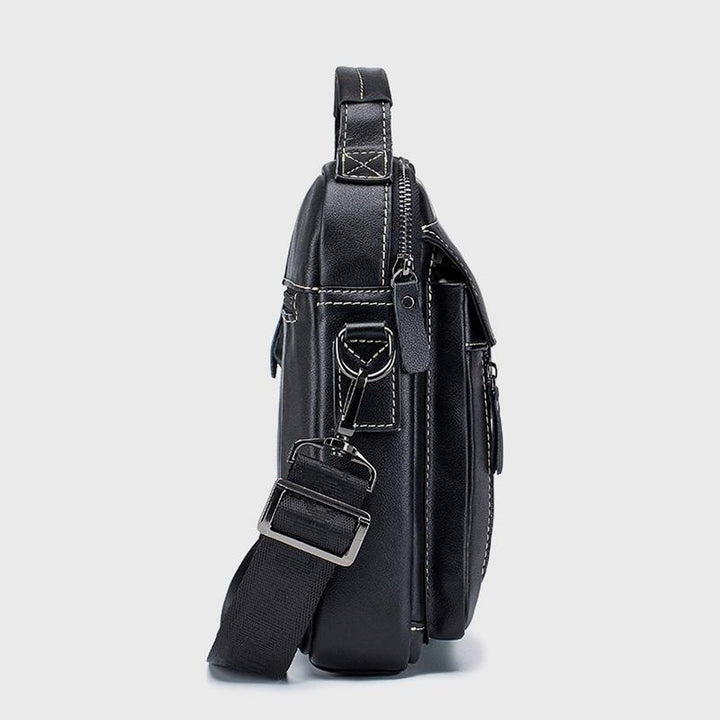 Große Kapazität Echt Leder Messenger Bag Crossbody Schulter Geldbörse Fit 9,7 in iPad