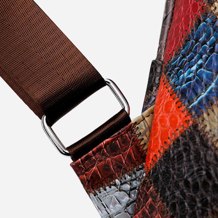 Rucksack für Frauen, Farbe Mosaik, einfaches Gittermuster, Reisetasche