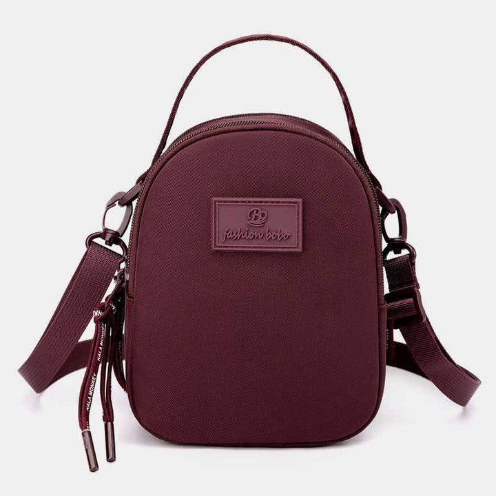 Umhängetasche mit dreifachem Reißverschluss für Damen, wasserdichte Mini-Reisehandtasche