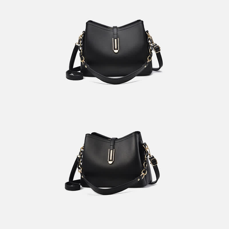 Umhängetasche für Damen, elegante Handtasche aus PU mit großem Fassungsvermögen