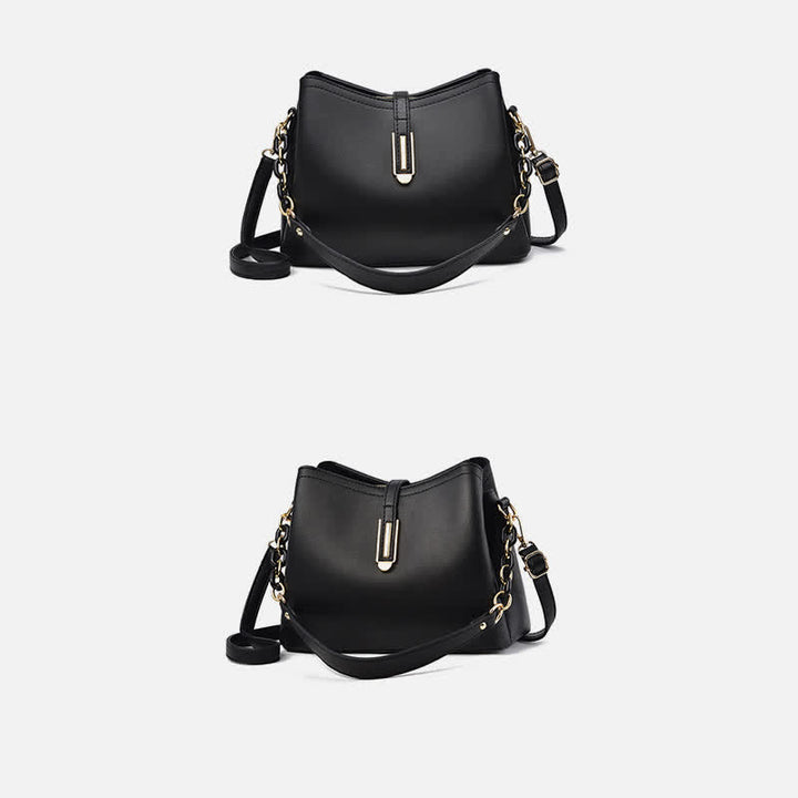 Umhängetasche für Damen, elegante Handtasche aus PU mit großem Fassungsvermögen