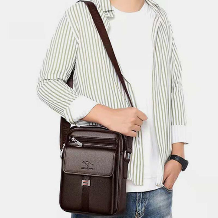 Messenger Bag für Herren, leicht, wasserdicht, Reise-Umhängetasche mit Nieten