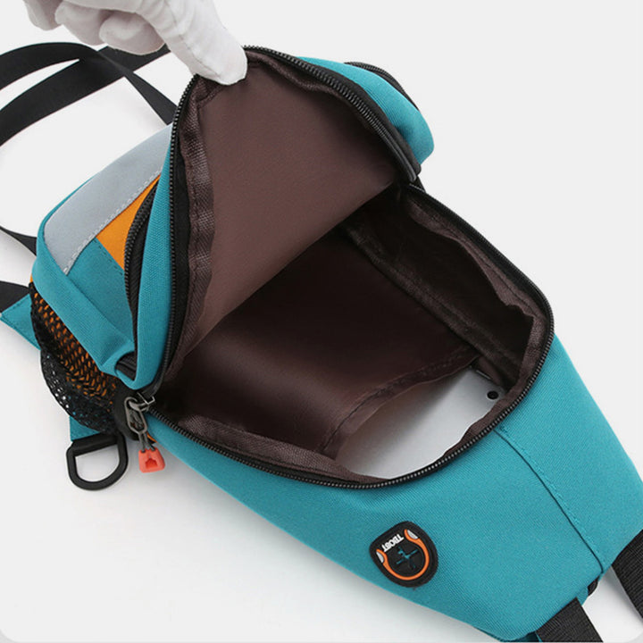 Mini-Schulterrucksack mit Farbblock-Design, Umhängetasche, Tagesrucksack für Damen und Herren
