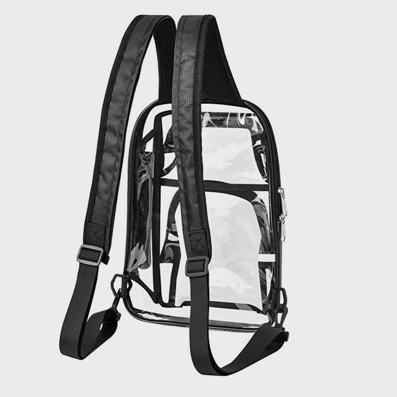 Schultertasche für Ausflüge, Sport, multifunktionaler transparenter PVC-Tagesrucksack