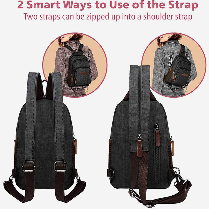 Robuster Sling-Rucksack mit großer Kapazität und Diebstahlschutz