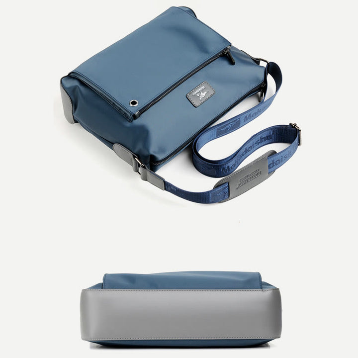 Umhängetasche für Herren, Business-Oxford-Stoff, horizontaler Tagesrucksack