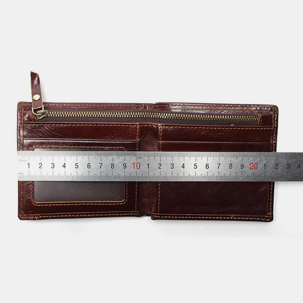 RFID-Geldbörse aus echtem Leder mit herausnehmbarem Kartenetui