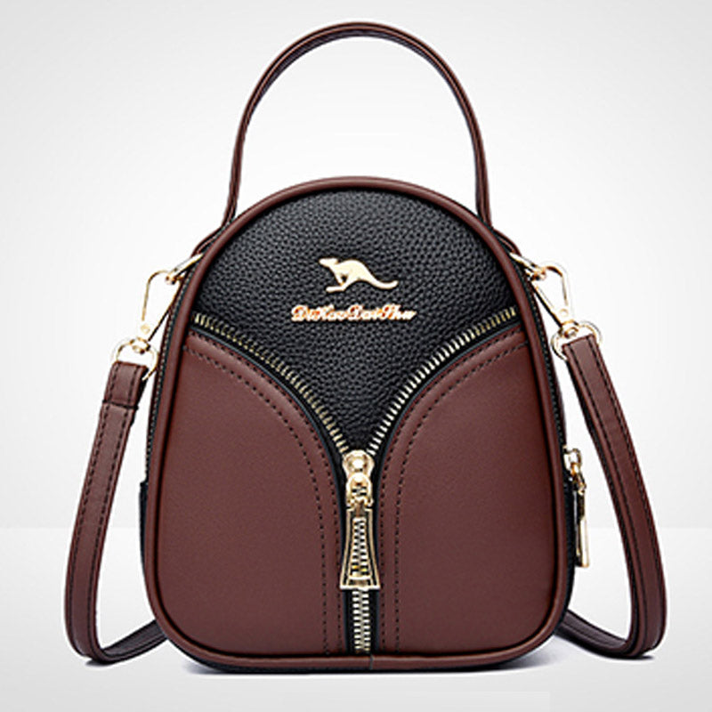 Kleine Crossbody-Handytasche für Damen, Handy-Schultertasche aus Leder
