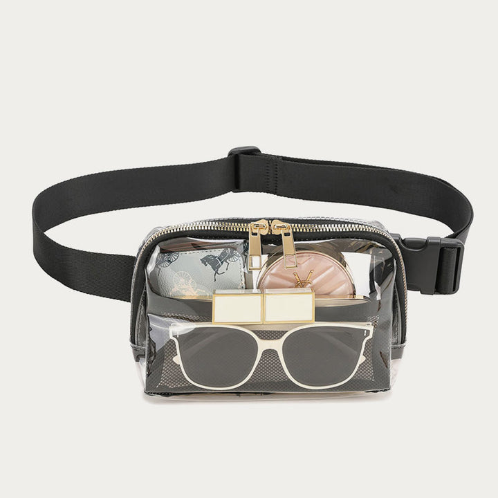 Gürteltasche für Damen, Outdoor-Sport, durchsichtige, wasserdichte Nylontasche