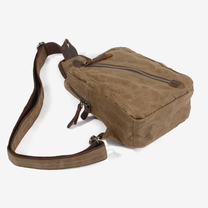 Schultertasche aus Canvas, Brusttasche, Reise-/Wanderrucksack, Umhängetasche, Tagesrucksack