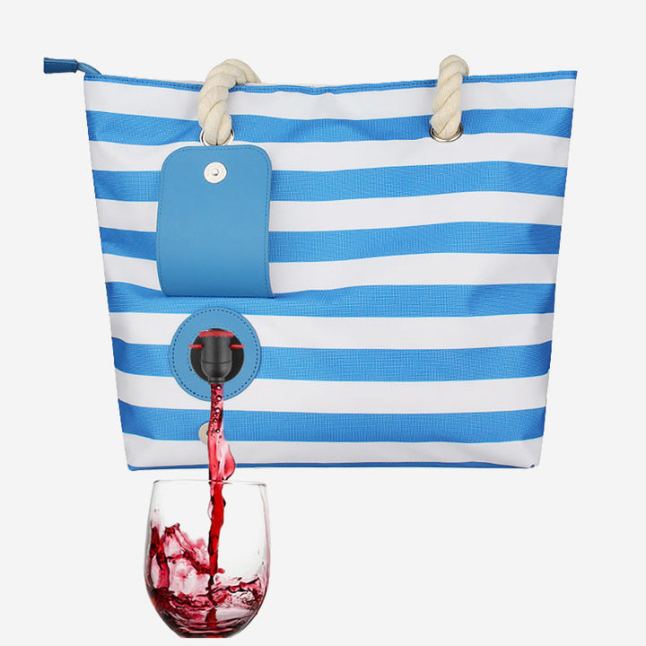 Große Strandtasche, Einkaufstasche, wasserdicht, großer Pool, mit Weinbehälter