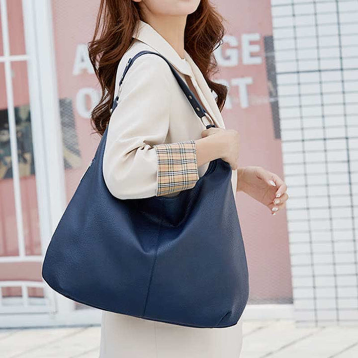 Große Hobo-Tasche aus weichem Leder, Handtasche, Tragetasche für den Alltag für Damen