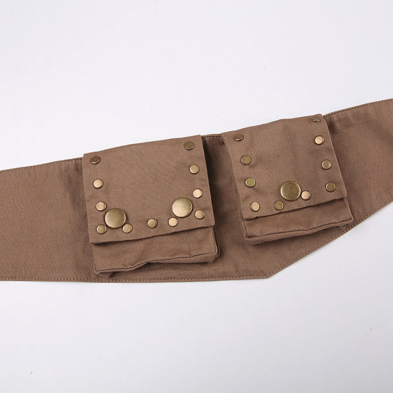 Western Retro Hüfttasche Punk Gothic Nieten Damen Gürteltasche