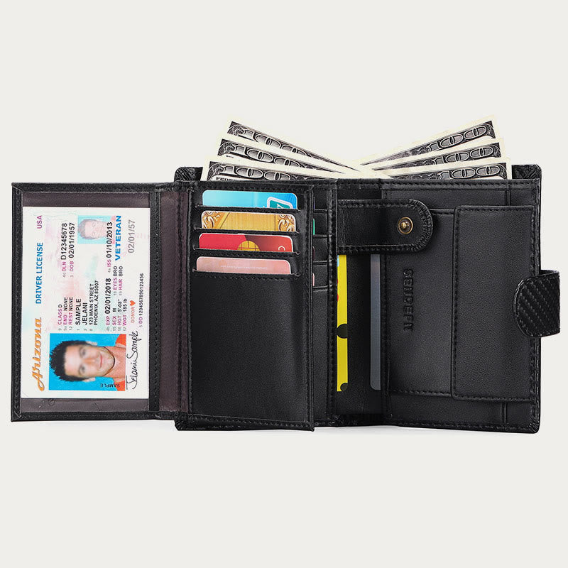 Kleine Geldbörse aus echtem Leder mit RFID-Blockierung - image 17