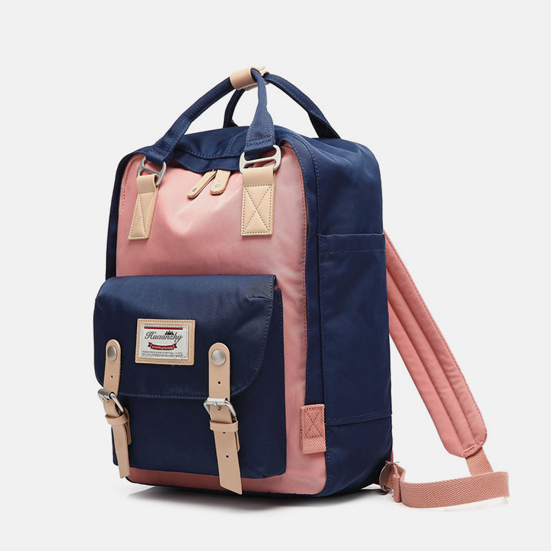 Großer Vintage-Reiserucksack mit mehreren Taschen im College-Stil