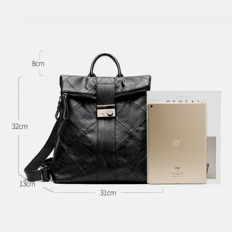 Diebstahlsicherer Vintage-Rucksack aus echtem Leder